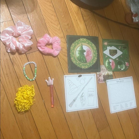 Wicked for Good Accessories - Wicked for Good Bundle UNLIMITED charm bracelet, pink brace lets, bubble wand +